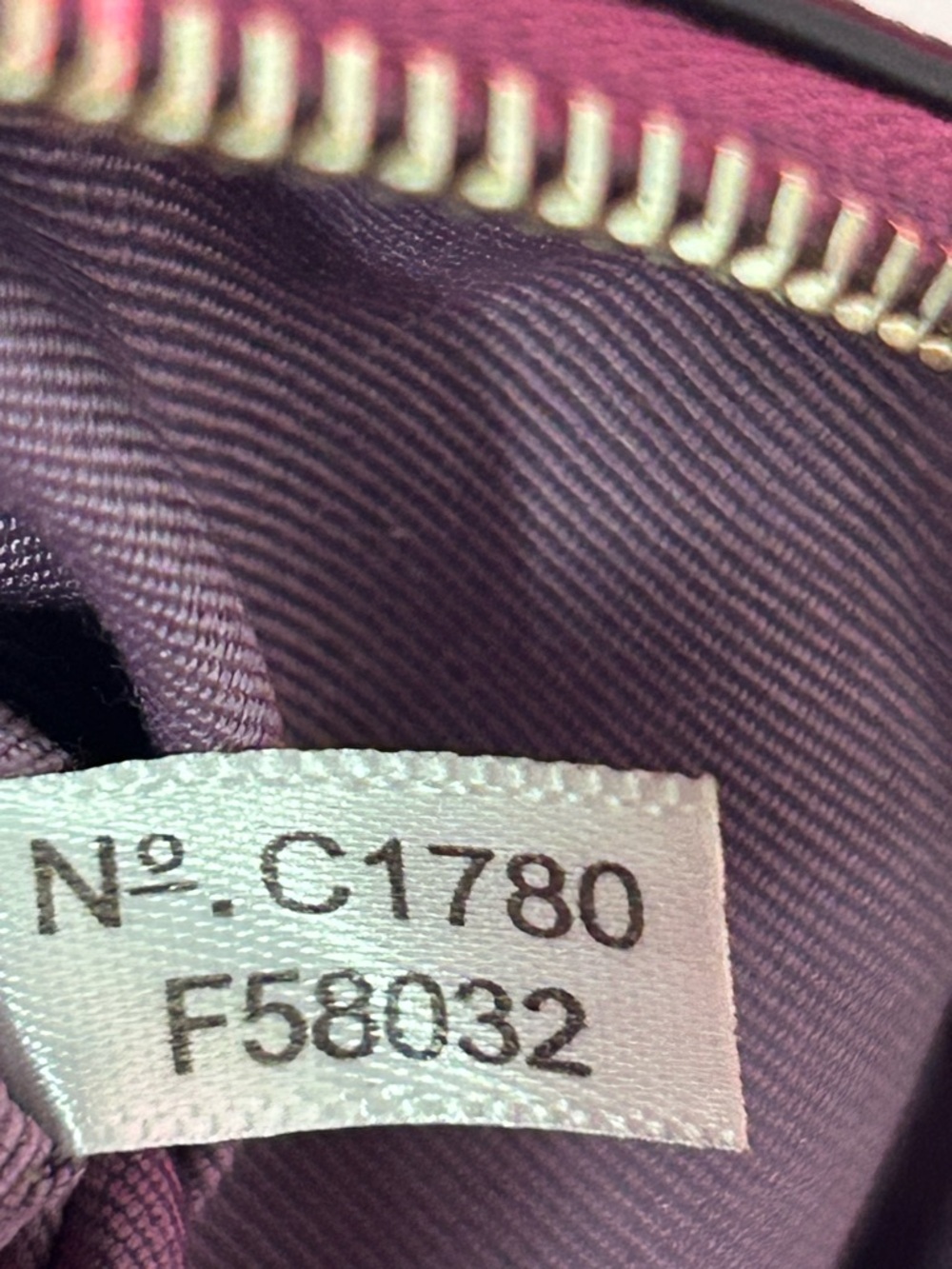 Coach Plum Textured Leather Wristlet Approx. 6 x 4 - Picture 8 of 12